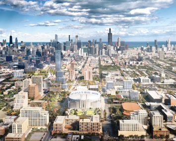 A rendering of the 1901 Project, which is going up around the United Center.