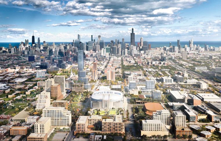 A rendering of the 1901 Project, which is going up around the United Center.