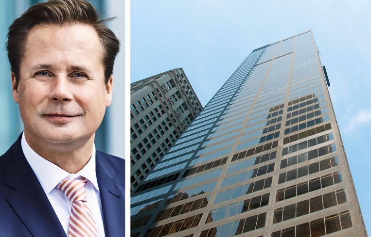 Ulrich Dischler, head of asset management overseas at Union Investment, and 140 Broadway.