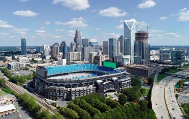 An aerial view of Charlotte, N.C.