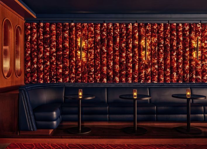 Plush booth in So & So's Piano bar.