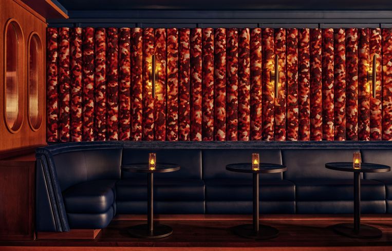 Plush booth in So & So's Piano bar.