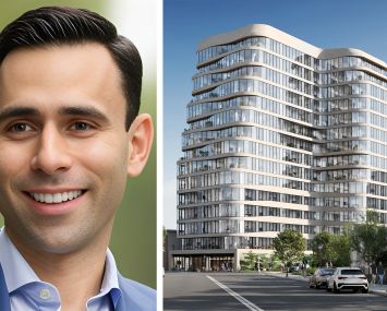 Bravo Capital founder and CEO Aaron Krawitz and 50 Sussex Avenue in Newark, N.J.