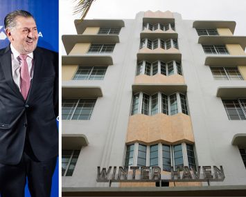 Amancio López Seijas, president Hotusa Group, and 1400 Ocean Drive, Miami.