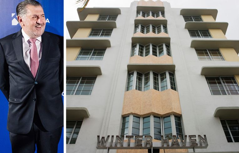 Amancio López Seijas, president Hotusa Group, and 1400 Ocean Drive, Miami.