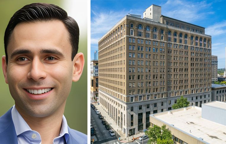 Bravo Capital CEO Aaron Krawitz and The Residences at Rodney Square multifamily property in Wilimgton, Del.