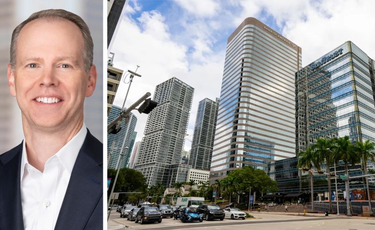 Nuveen CEO Bill Huffman and 701 Brickell.