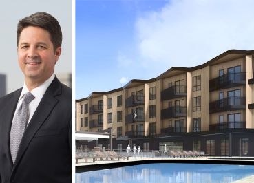 Brannon Hamblen, president Bank OZK, and Traer Creek Apartments, Avon. Colo.