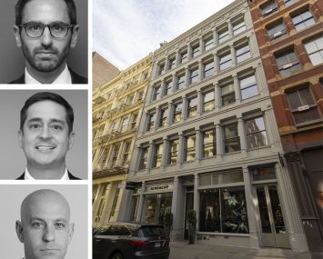 Brett Siegel, Evan Layne and Ariel Schuster of Newmark, and 92 Greene Street.