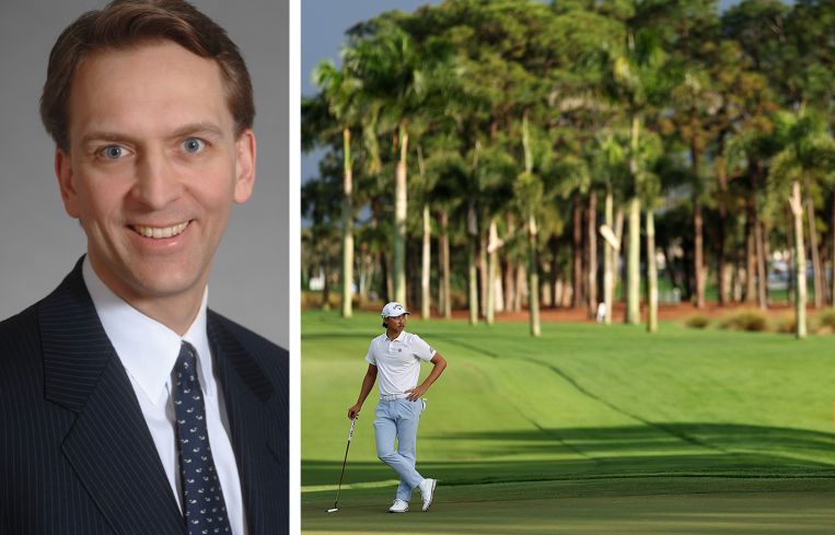 Bruce Flatt, CEO of Brookfield, and the PGA National Resort And Spa at Palm Beach Gardens, Fla.