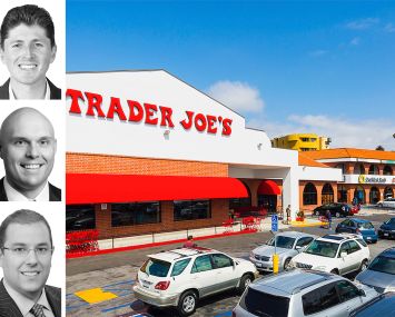 JLL's Daniel Tyner, Gleb Lvovich, and Geoff Tranchina, and Park Pacific Shopping Center.