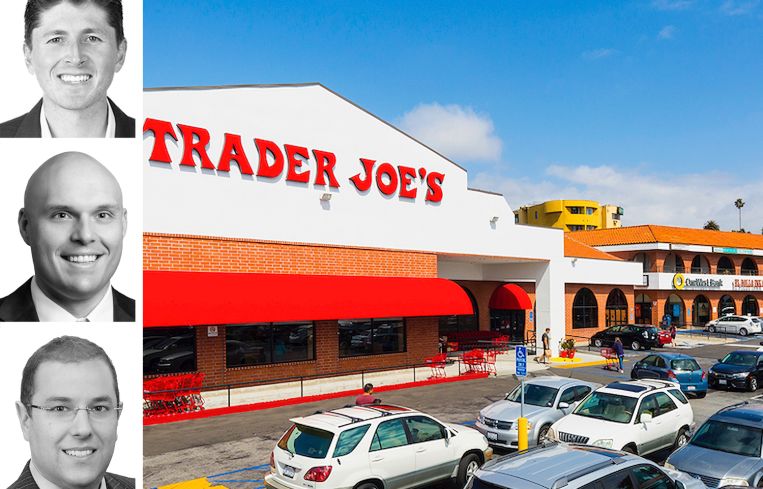 JLL's Daniel Tyner, Gleb Lvovich, and Geoff Tranchina, and Park Pacific Shopping Center.