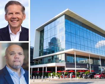 Whitestone REIT CEO Dave Holeman, MCB Real Estate Co-Founder/Managing Partner P. David Bramble, and BLVD Place, Houston.