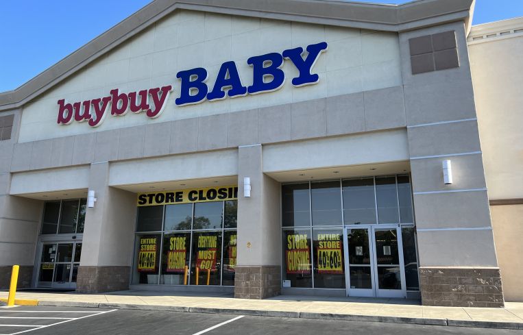 A BuyBuy Baby store closing.