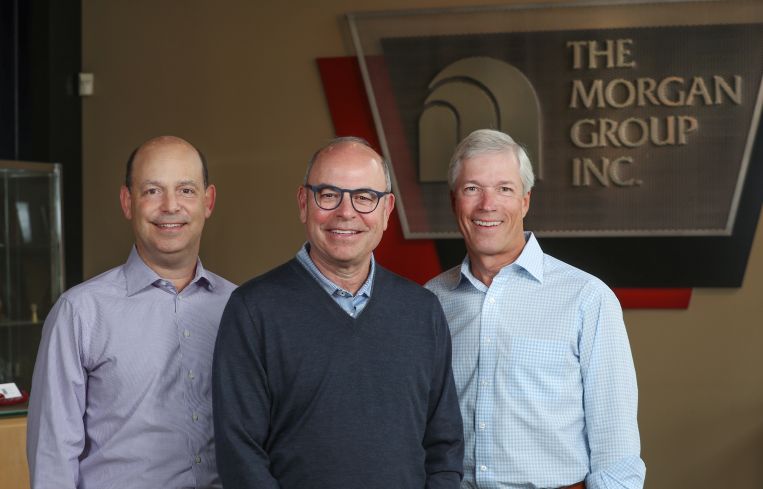 From left, Morgan Group's Stan D. Levy, Michael S. Morgan, and Alan Patton.