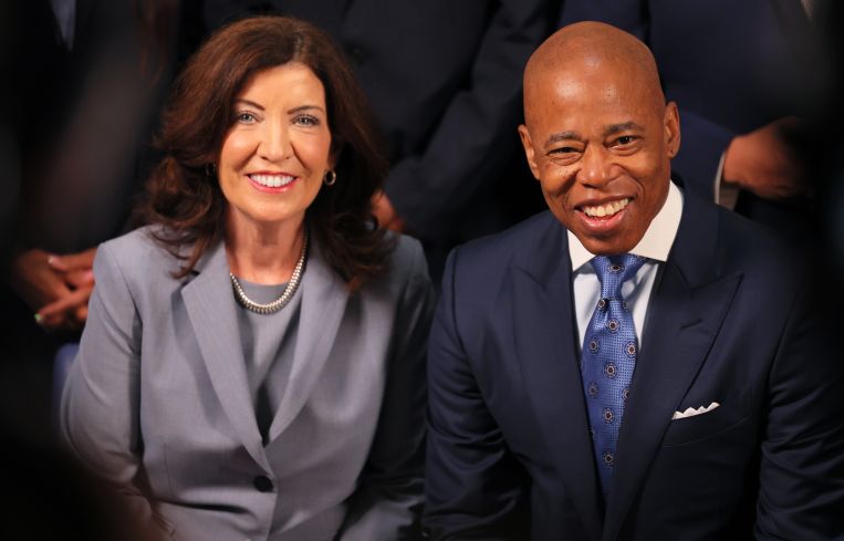New York Governor Kathy Hochul and New York City Mayor Eric Adams.