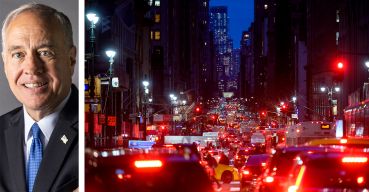 New York State Comptroller Thomas DiNapoli and a traffic jam in Manhattan.