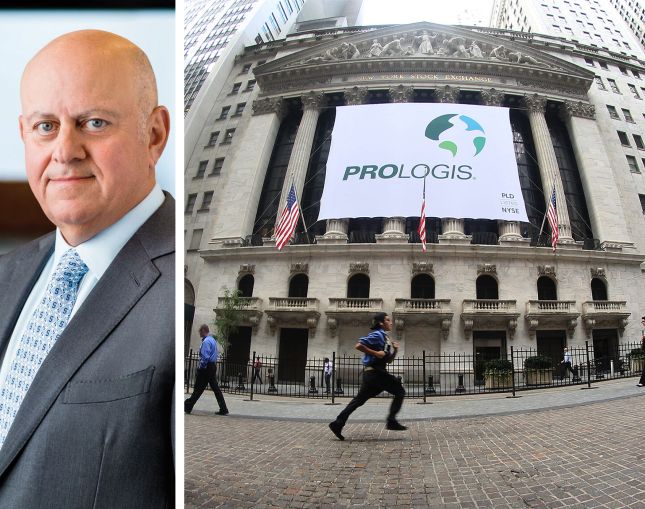 Prologis CEO Hamid Moghadam and Prologis at the New York Stock Exchange.