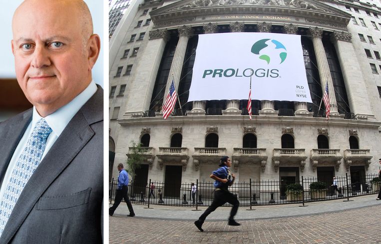Prologis CEO Hamid Moghadam and Prologis at the New York Stock Exchange.