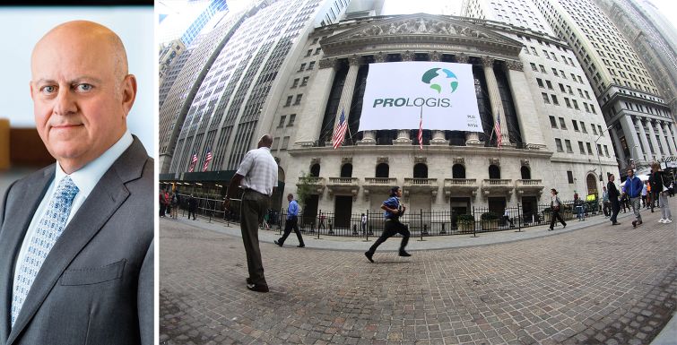 Prologis CEO Hamid Moghadam and Prologis at the New York Stock Exchange.