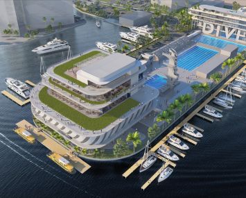 Rendering of the planned International Swimming Hall of Fame and Museum redevelopment.