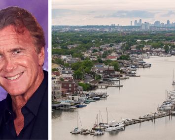 Jeff Sutton, founder and president Wharton Properties. Looking toward Sheepshead Bay from East Mill Basin, Brooklyn.