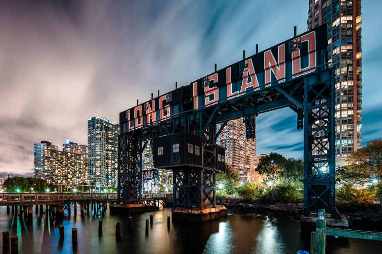 Long Island City Gantry Plaza Park.