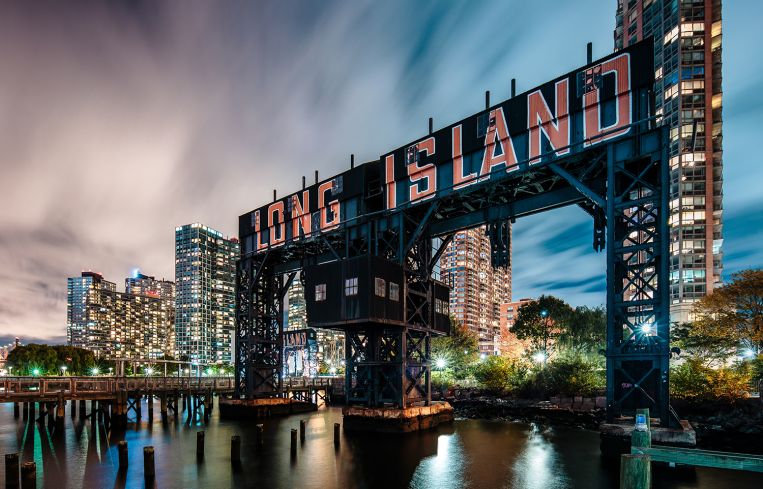 Long Island City Gantry Plaza Park.