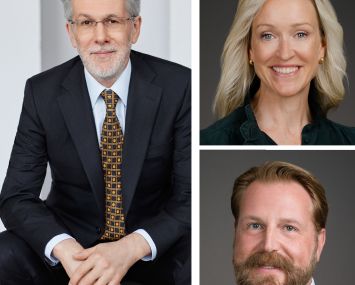 Marc Cormier of CDPQ, Jonathan Kloos and Jessica Bailey of Nuveen Green Capital.