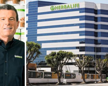 Herbalife CEO Michael Johnson and the Herbalife office in Torrance, Calif.