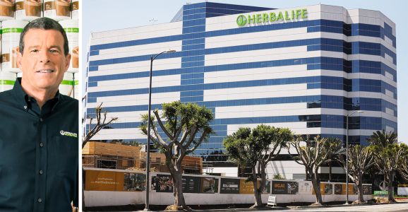 Herbalife CEO Michael Johnson and the Herbalife office in Torrance, Calif.