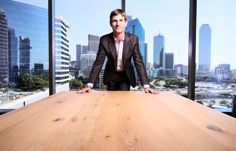Managing Director Bert Crouch at Invesco's Dallas, Texas office.