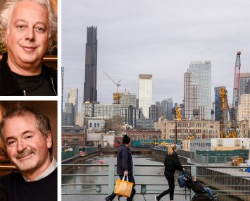 Aby Rosen and Michael Fuchs, founders of RFR Holdings, and the Brooklyn neighborhood of Gowanus.