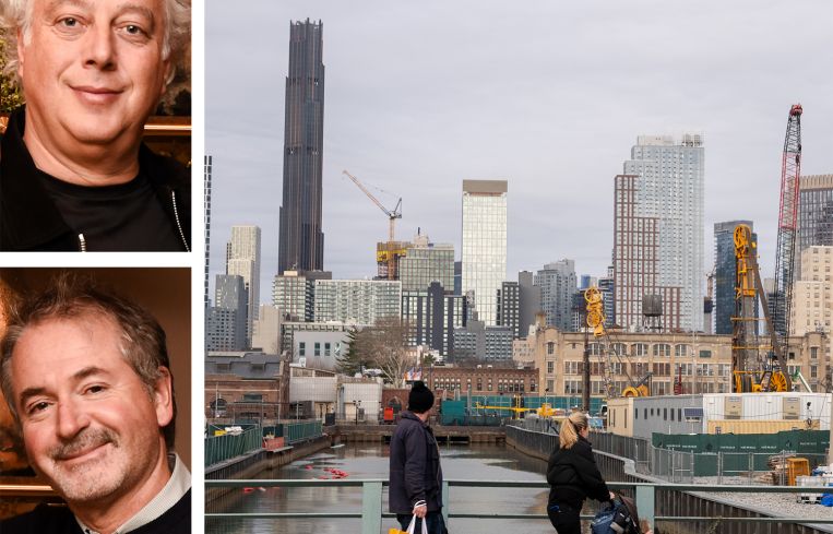 Aby Rosen and Michael Fuchs, founders of RFR Holdings, and the Brooklyn neighborhood of Gowanus.