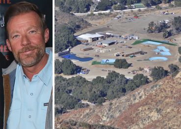 Owner of Sable Ranch Derek Hunt and an aerial photo of Sable Ranch.