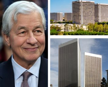 Jamie Dimon, Chairman and CEO of JPMorgan Chase, Jamboree Center in Irvine, Calif., and Century Plaza Towers in Los Angeles, Calif.
