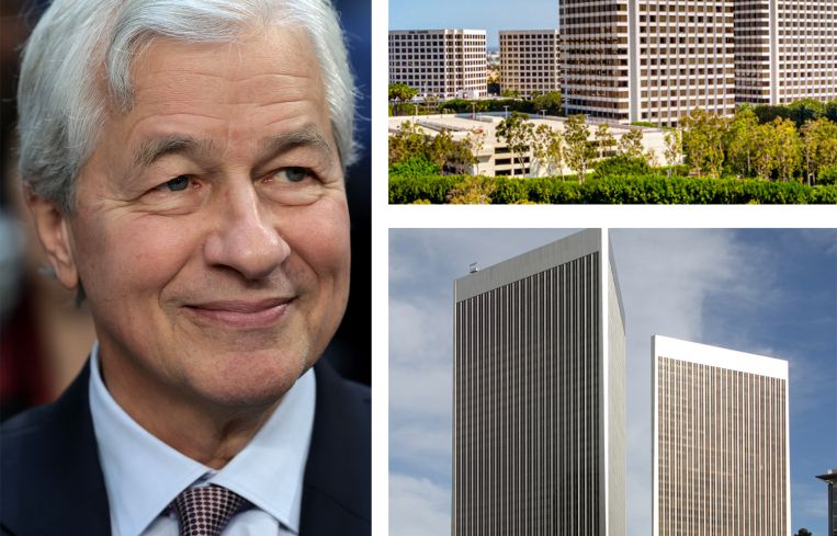 Jamie Dimon, Chairman and CEO of JPMorgan Chase, Jamboree Center in Irvine, Calif., and Century Plaza Towers in Los Angeles, Calif.