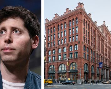 Sam Altman, CEO of OpenAI and the Puck Building on 295–309 Lafayette Street.