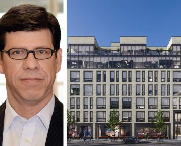 Scott Waynebern, co-managing member MF1, and a rendering of 218 Front Street.