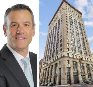 Ted Koltis, Columbia Property Trust head of real estate, and 315 Park Avenue South.