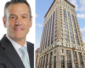 Ted Koltis, Columbia Property Trust head of real estate, and 315 Park Avenue South.