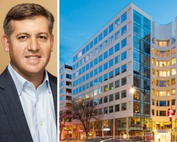 Adam Frazier of Columbia Property Trust, and 1800 M Street NW in Washington, D.C.