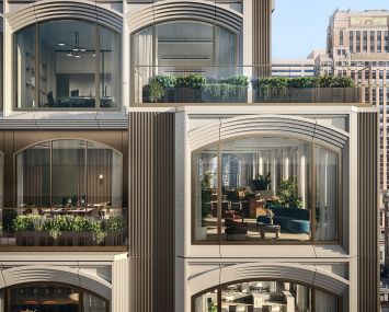 A rendering of the outside of 520 Fifth Avenue.