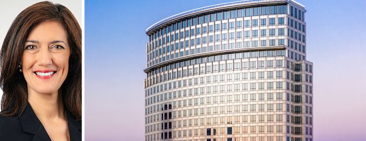Barbara Dawson, Firm Chair at Snell & Wilmer, and Plaza Tower at 600 Anton Boulevard in Costa Mesa, Calif.