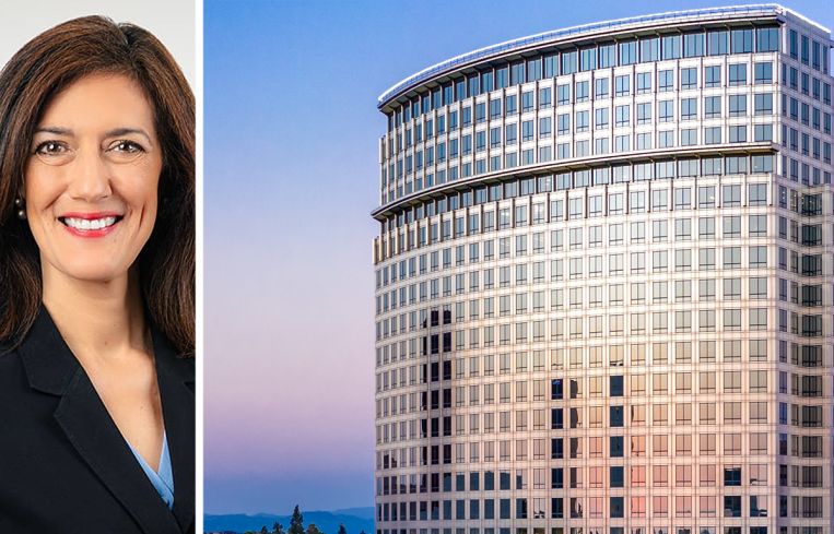 Barbara Dawson, Firm Chair at Snell & Wilmer, and Plaza Tower at 600 Anton Boulevard in Costa Mesa, Calif.