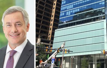 CoStar Group Founder and CEO Andy Florance and 1201 Wilson Boulevard in Arlington, Va.