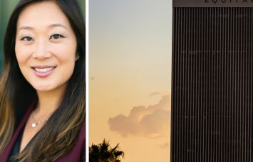 Jaime Lee, CEO of Jamison, and Equitable Plaza in L.A.'s Koreatown neighborhood.