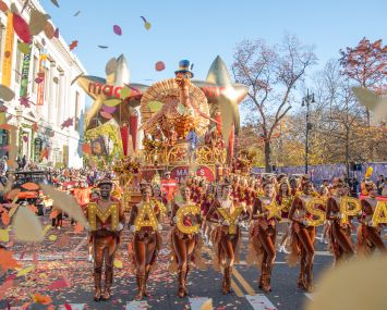 A turkey float at the Macy's Thanksgiving Day Parade.