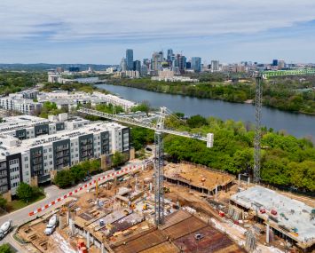An aerial view of Austin, Texas.