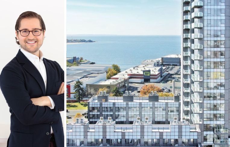 Eric Goodman,managing partner at Goodman Capital, and condo building at 2286 Cropsley Avenue in Brooklyn
